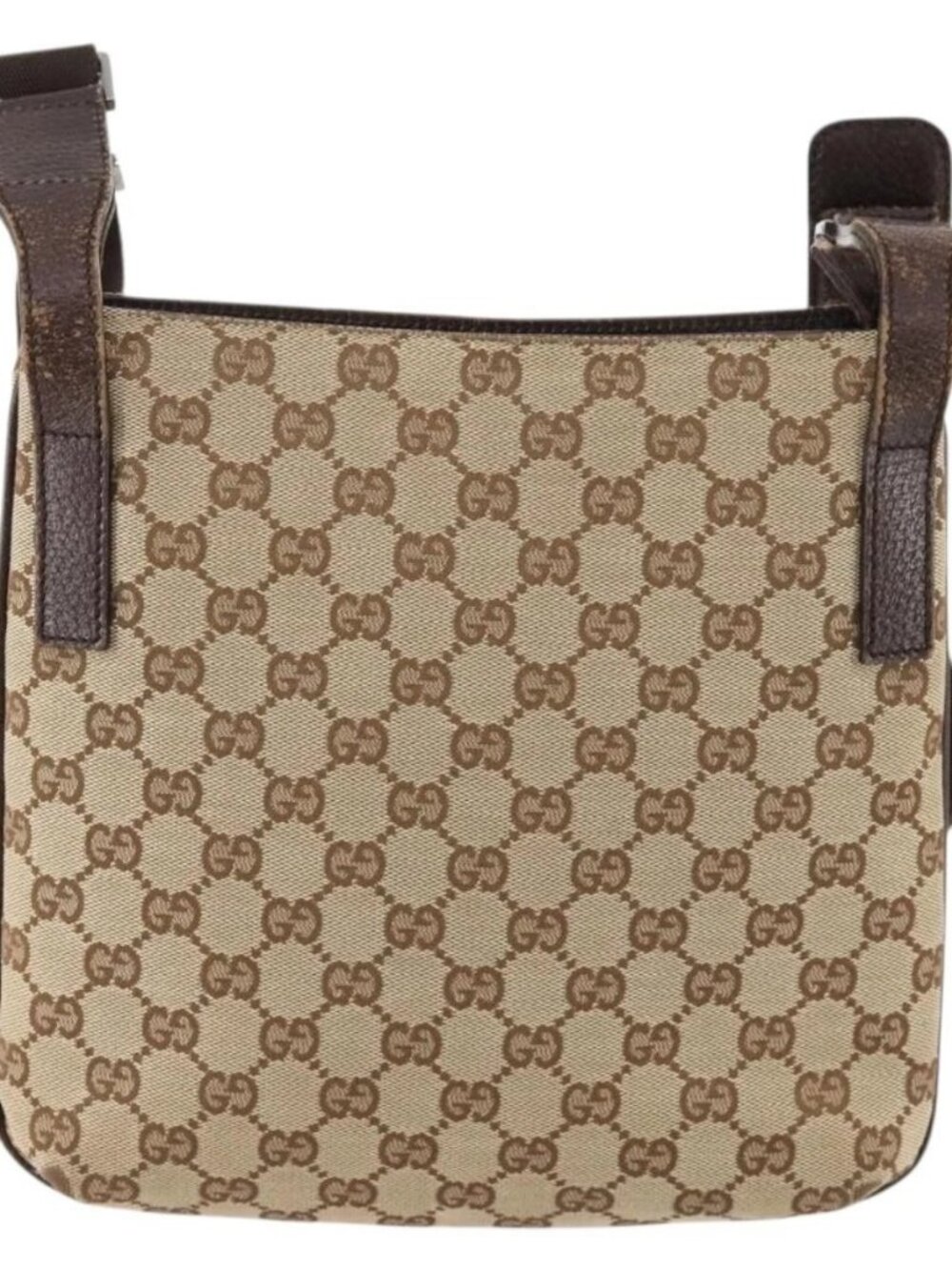 GUCCI GG Canvas Shoulder Bag Beige Silver 122793 Auth ep13100 - Picture 3 of 16